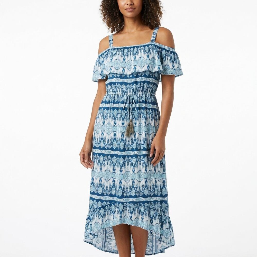 NWT Harlow & Rose Multicolor Maxi Geometric Dress Women Size L